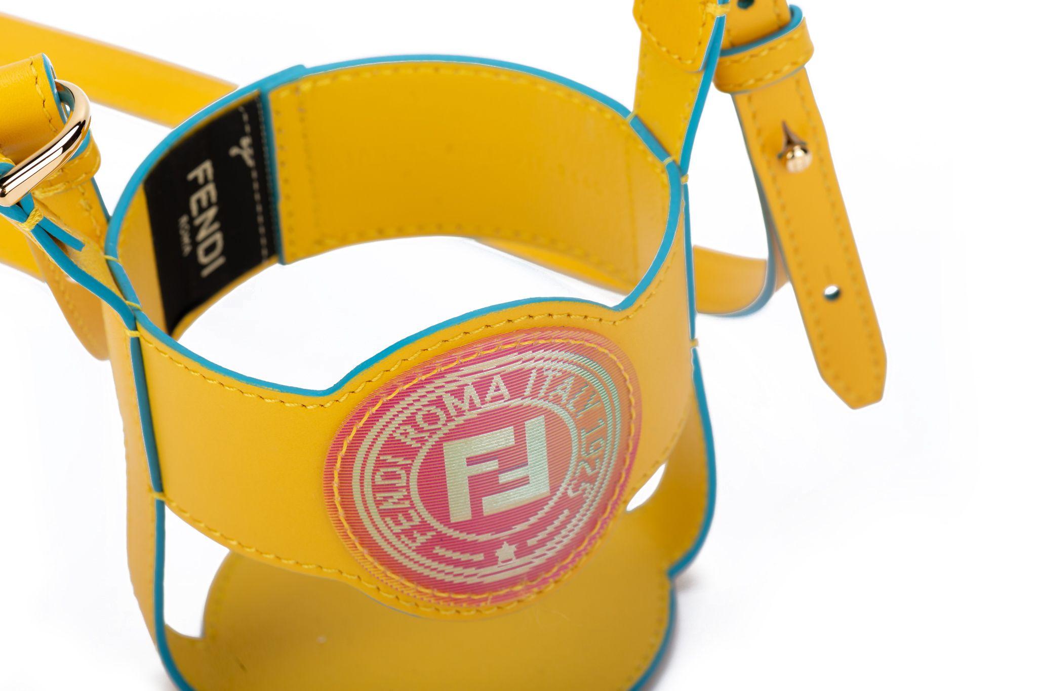Fendi NIB Coffe Mug W/Crossbody Strap 1