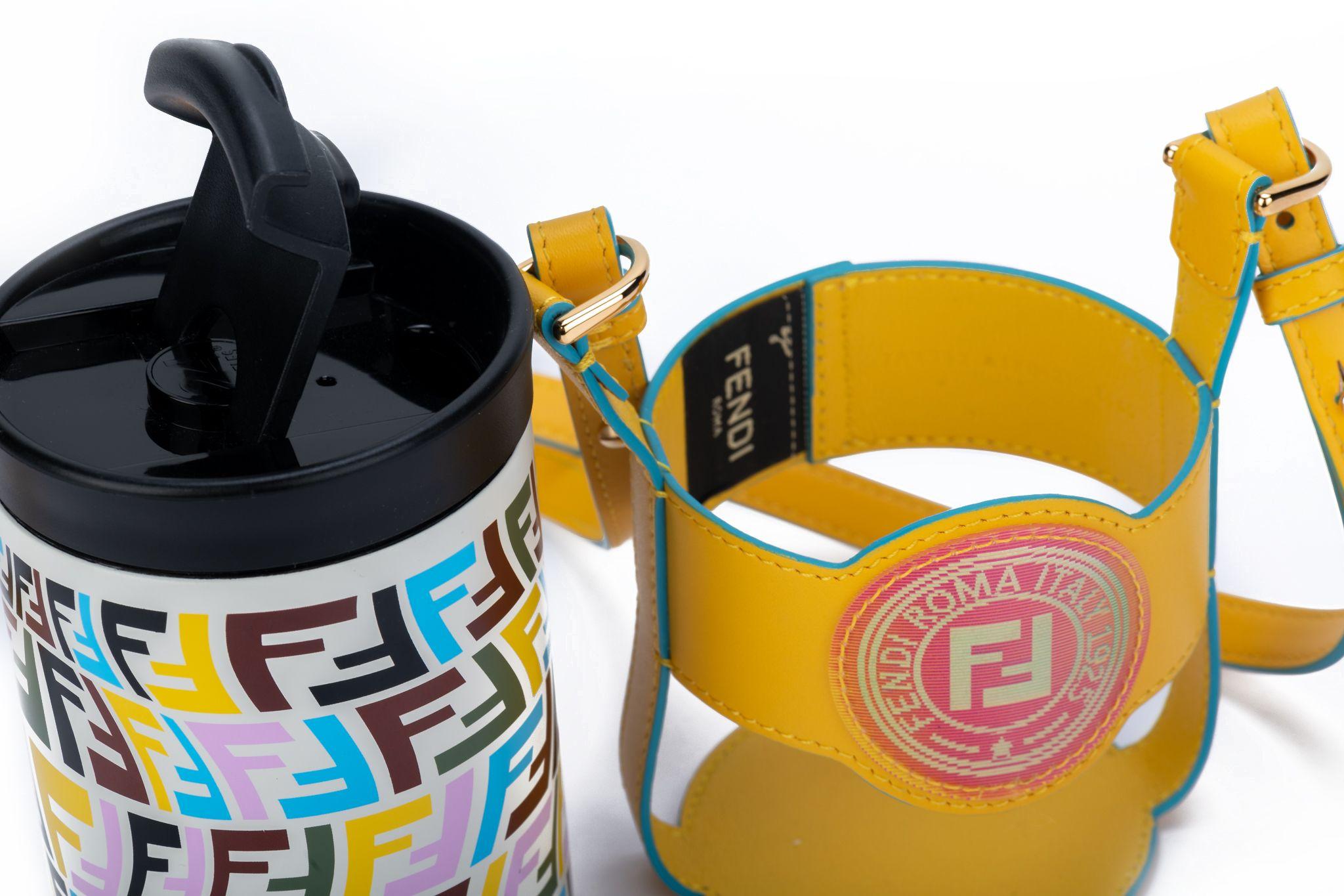 Fendi NIB Coffe Mug W/Crossbody Strap 4