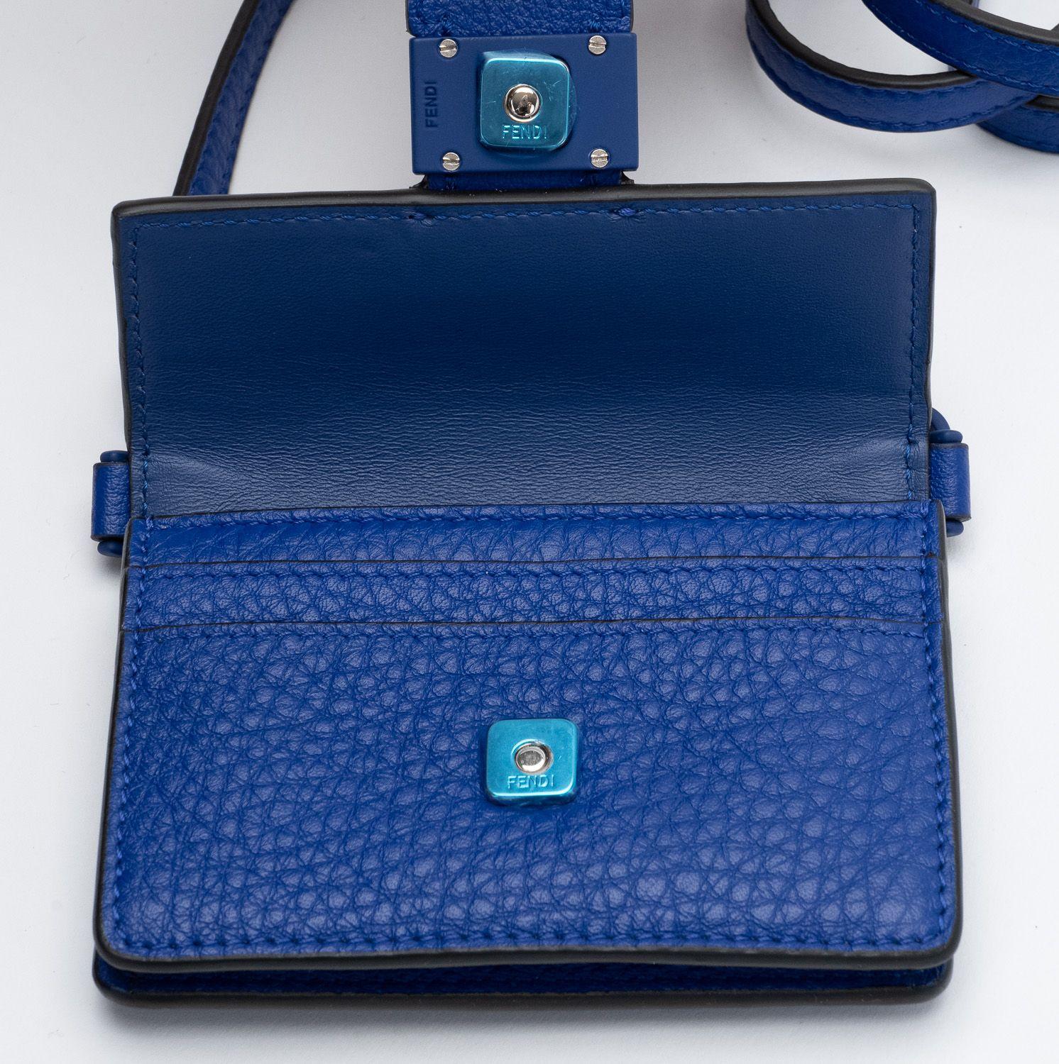 Fendi NIB Electric Blue Micro Baguette In New Condition For Sale In West Hollywood, CA