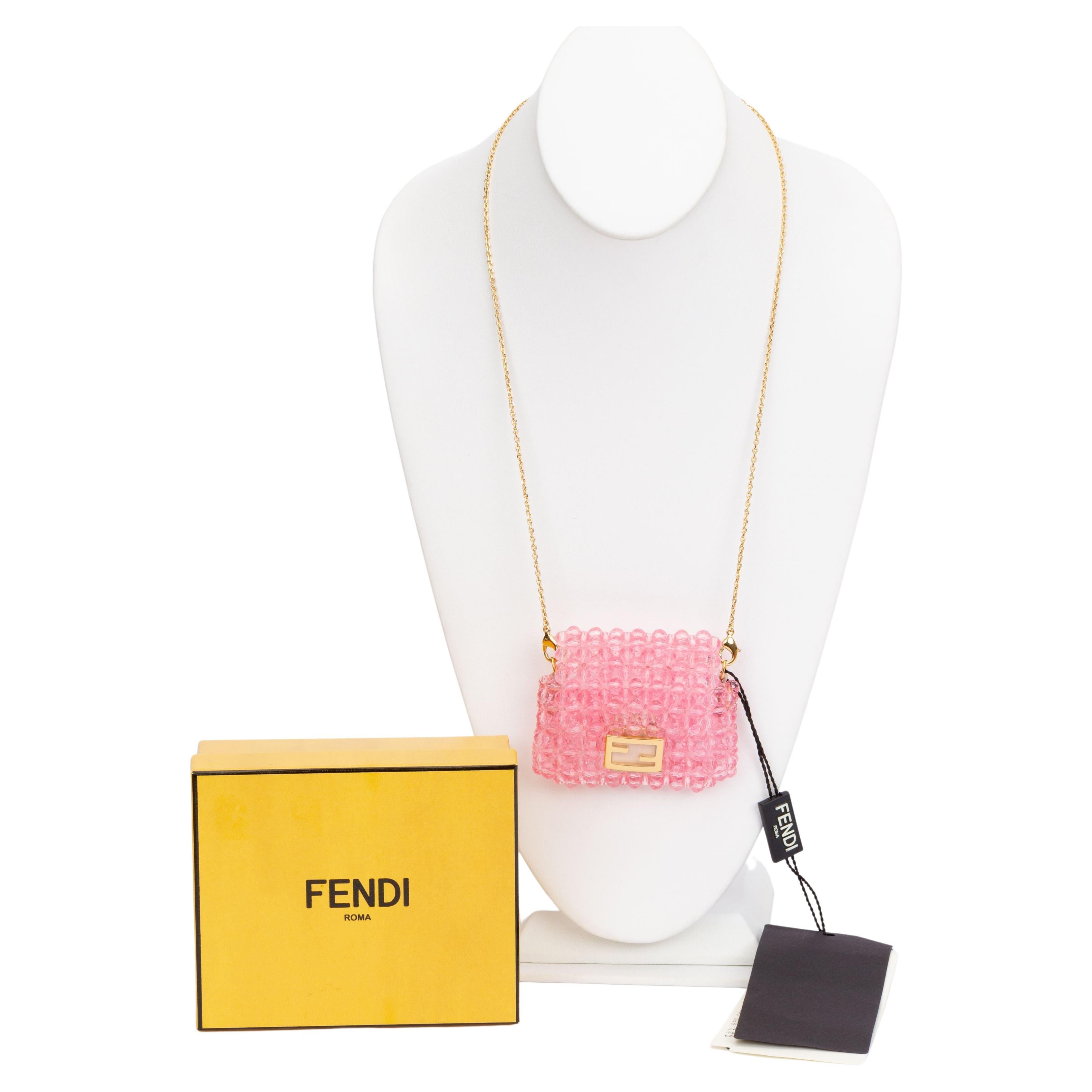 Fendi NIB Micro Baguette or Necklace For Sale