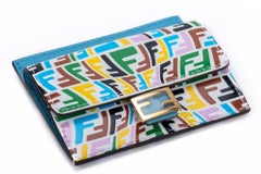 Fendi NIB Multicolor & Turquoise Wallet
