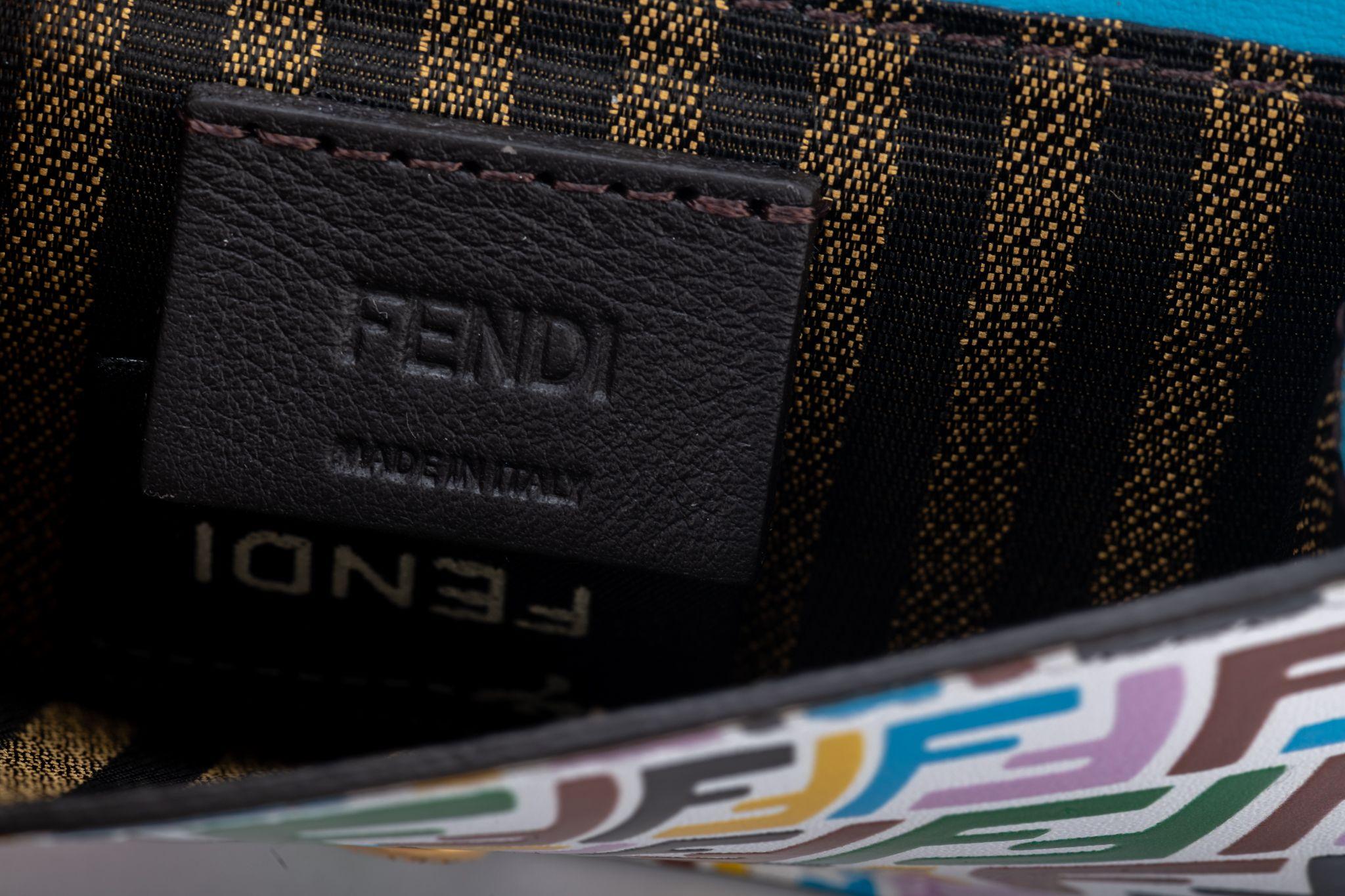 Fendi NIB Multicolor & Turquoise Wallet For Sale 2