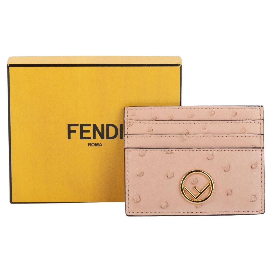 FENDI Monster Studs Leather Bugs Continental Wallet Grey