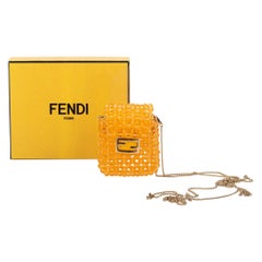 Fendi NIB Pico Baguette Orange Beads