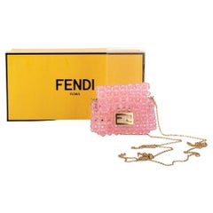 Fendi NIB perline rosa Pico Baguette