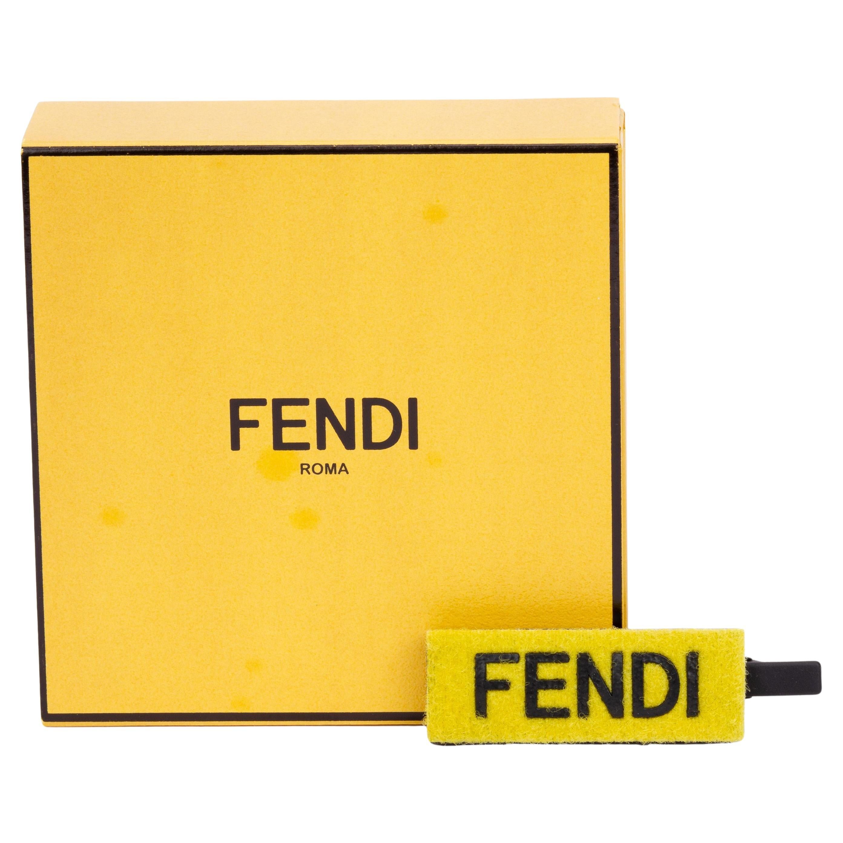 Fendi NIB Velcro Hairclip Yellow For Sale