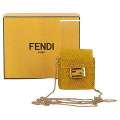 Fendi NIB Yellow Seabeds Micro Baguette