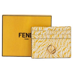 Fendi NIB Yellow White Vertigo Card Case