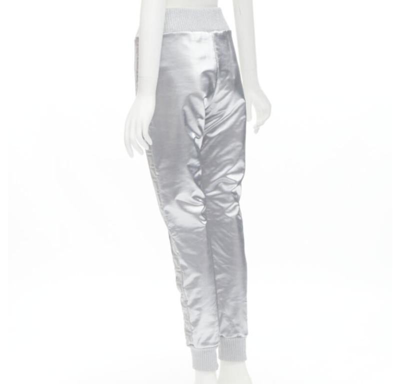FENDI NICKI MINAJ Prints On rare metallic silver FF Zucca track pants IT44 L 1
