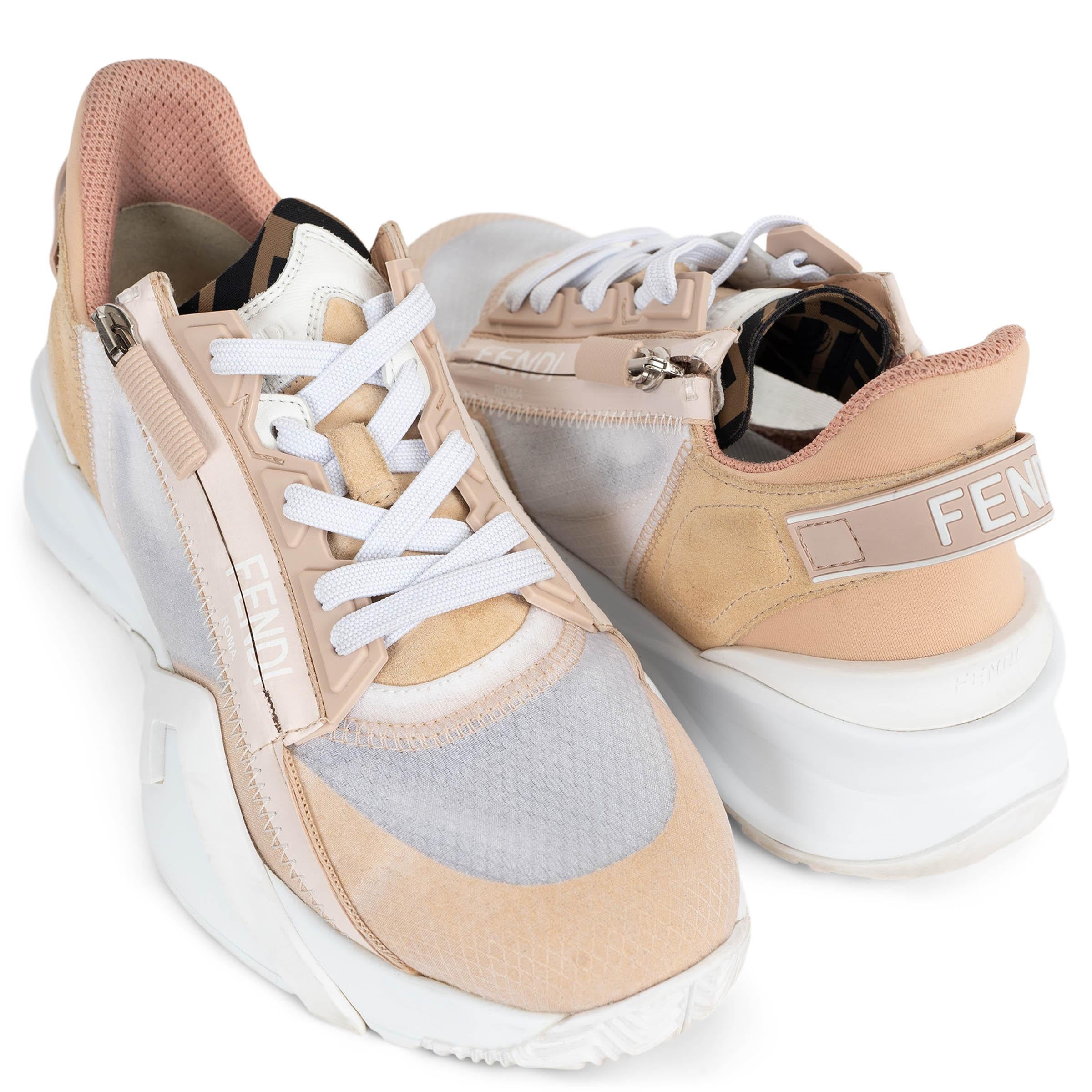 FENDI nude nylon 2020 FLOW Low Top Sneakers Shoes 38 For Sale 1