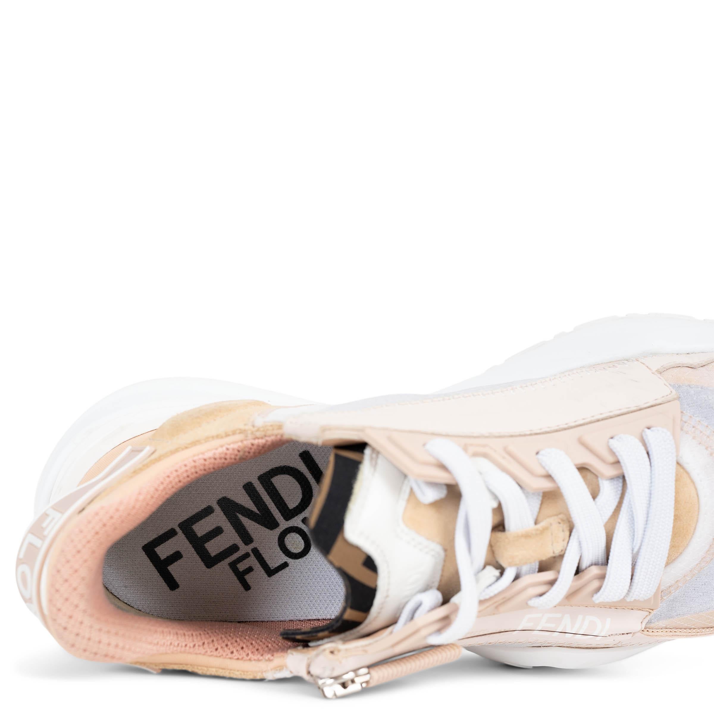 FENDI nude nylon 2020 FLOW Low Top Sneakers Shoes 38 For Sale 2