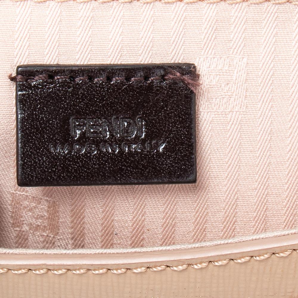 Fendi Nude Patent Leather Mini Borsa Crossbody Bag 3
