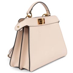 FENDI nude pink leather SMALL PEEKABOO ISEEU Shoulder Bag