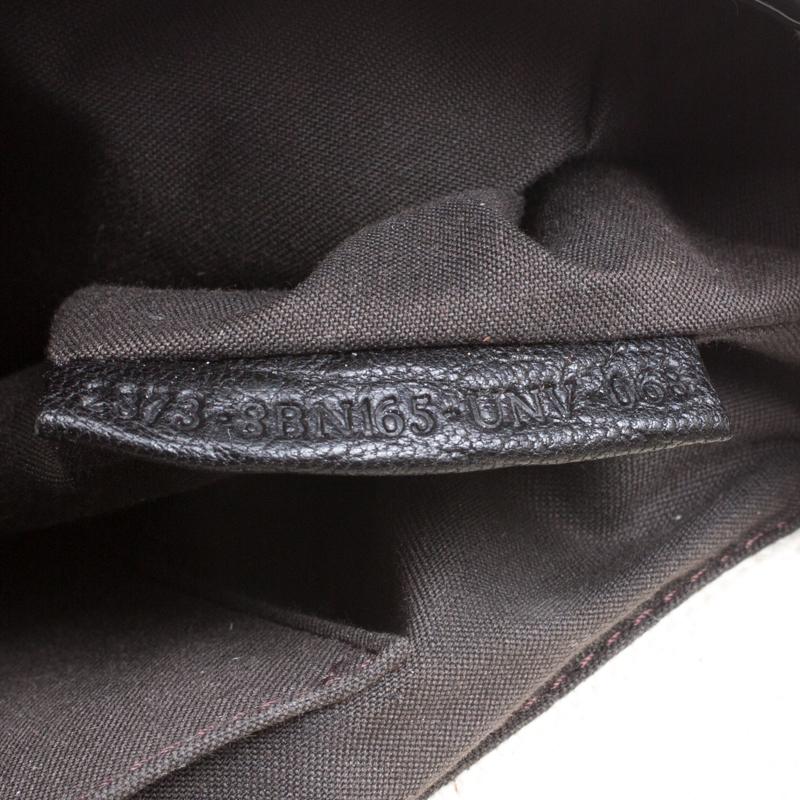 Fendi Off White/Black Canvas and Patent Leather B Shoulder Bag 4