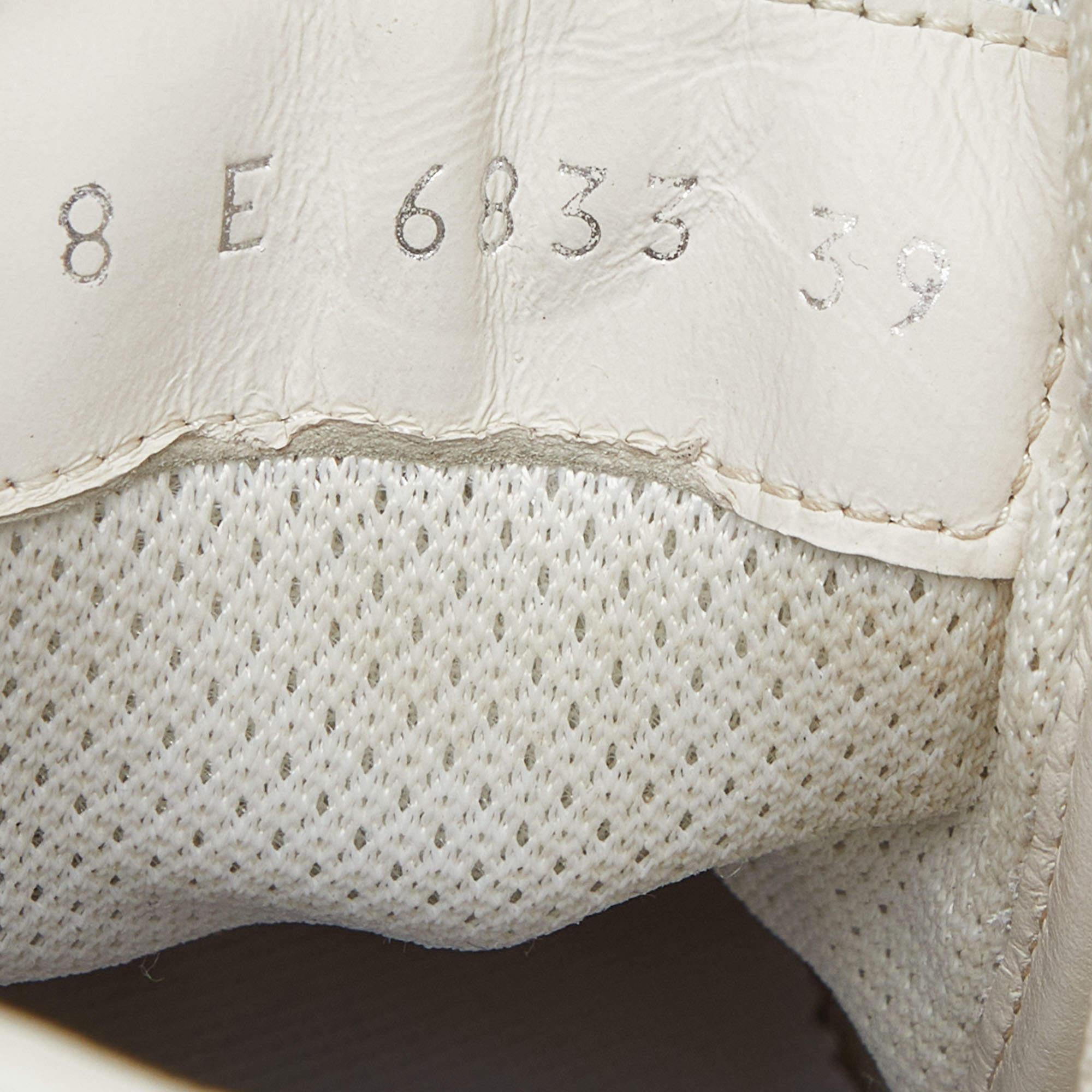 Fendi Off White Leather and Rubber Fendi Fila Mania Sneakers Size 39 1