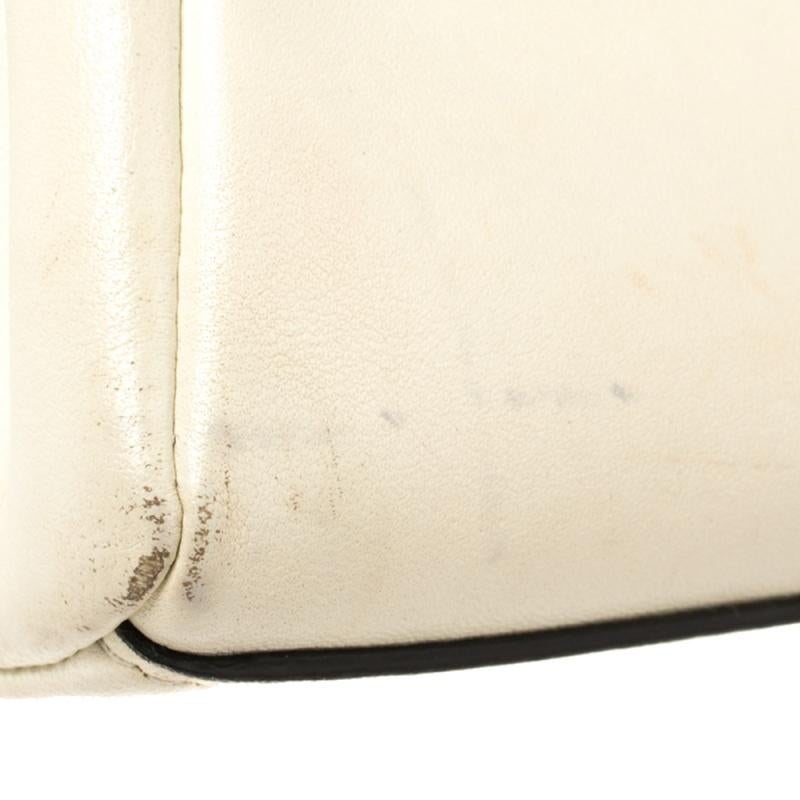 Fendi Off White Leather Micro Peekaboo Crossbody Bag 5