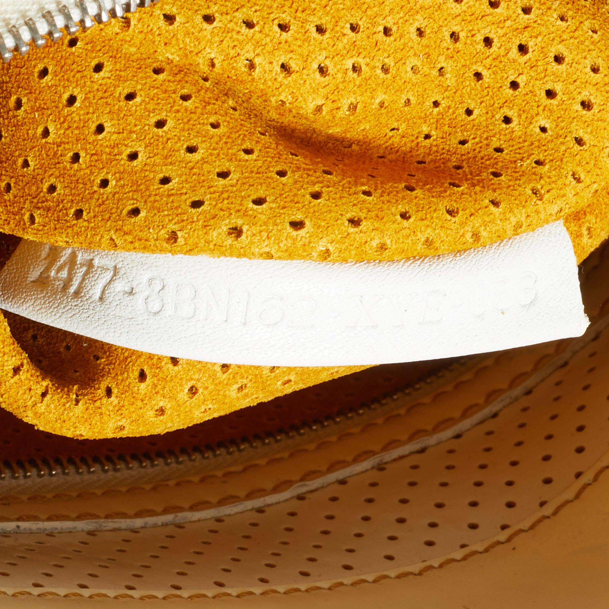 Fendi Off White Perforated Patent Leather Chef De Jour Bag 8