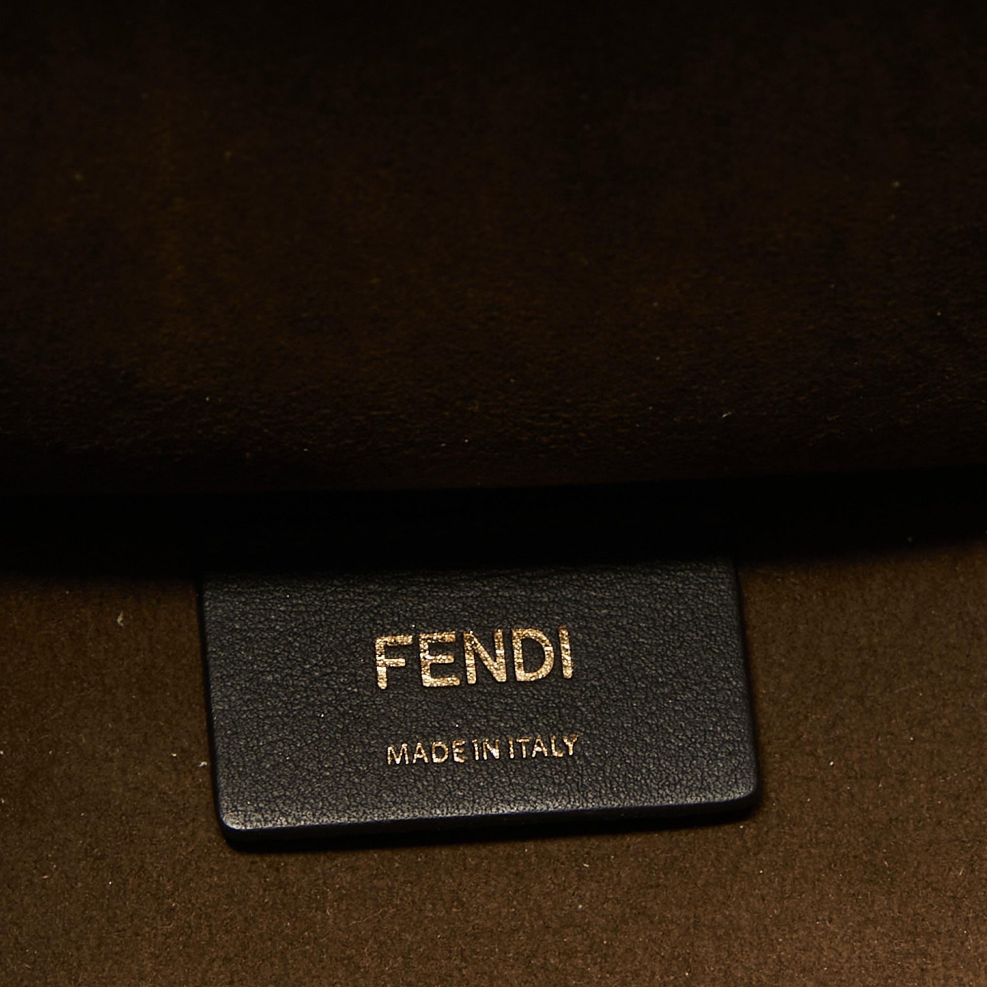 Fendi Off White Zucca Embossed Leather Medium Sunshine Tote 4