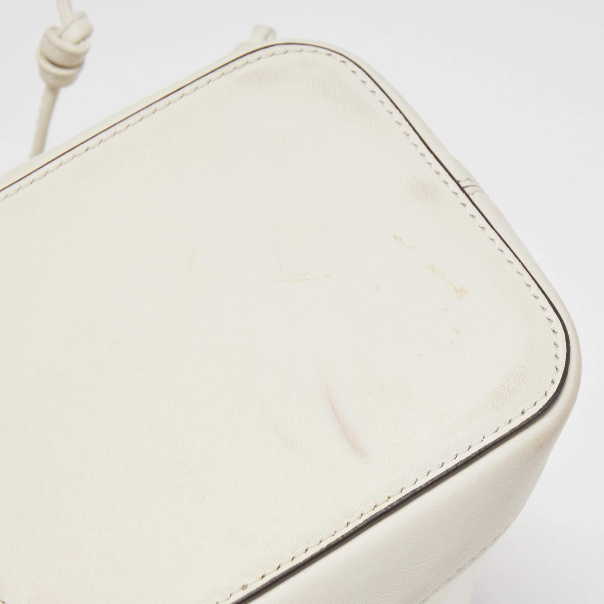 Fendi Off White Zucca PVC and Leather Mini Mon Tresor Bucket Bag 4