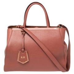 Fendi Old Rose Leather Medium 2Jours Tote