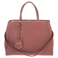 Fendi Medium 2jours Tote aus altem Rosenleder