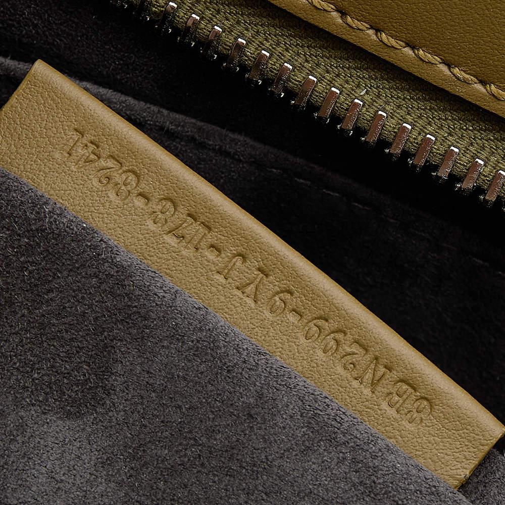 Fendi Olive Green Leather Whipstitch Dotcom Shoulder Bag 7