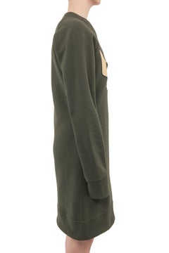 Fendi Olive Green Monster Sweatshirt Dress
