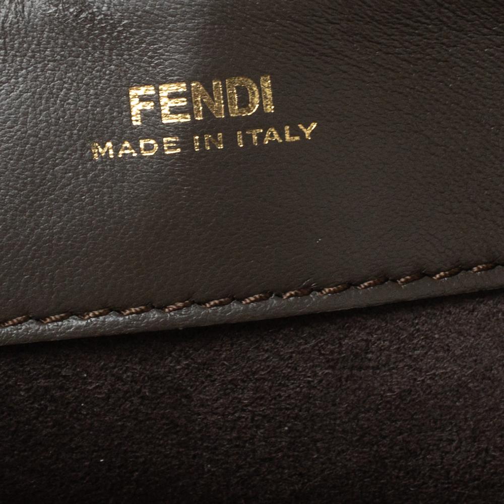Fendi Olive Green Quilted Leather Dotcom Click Shoulder Bag 4