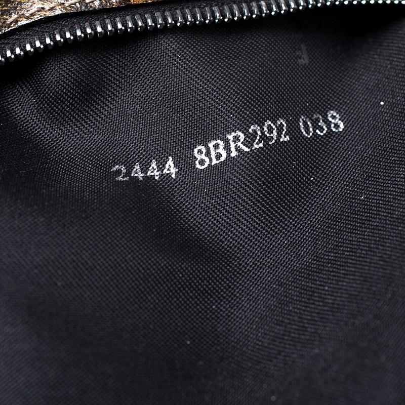 Fendi Olive Textured Leather Trapezio Shoulder Bag 1