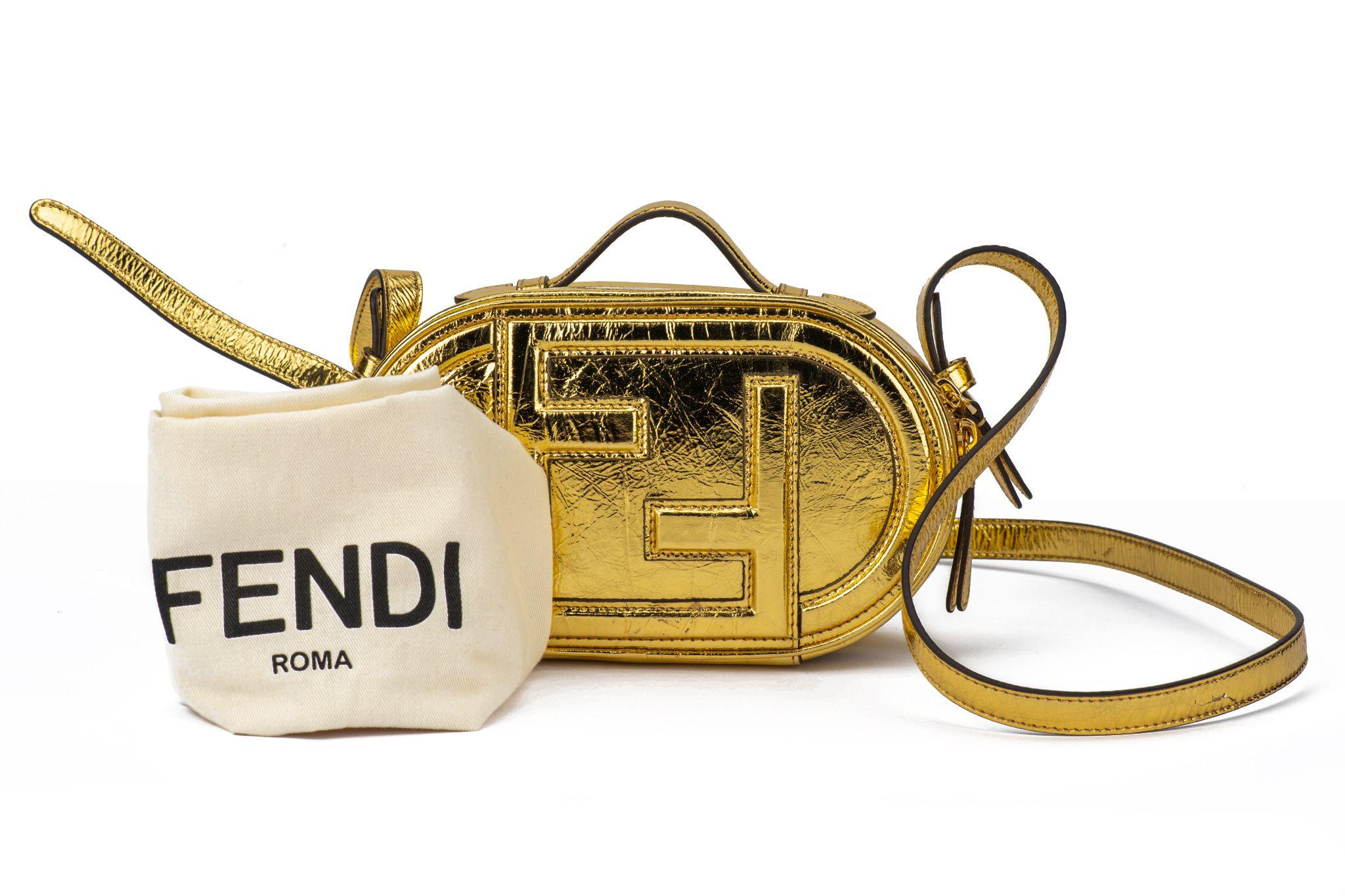 Fendi O’Lock Mini Camera Case New Gold For Sale 7