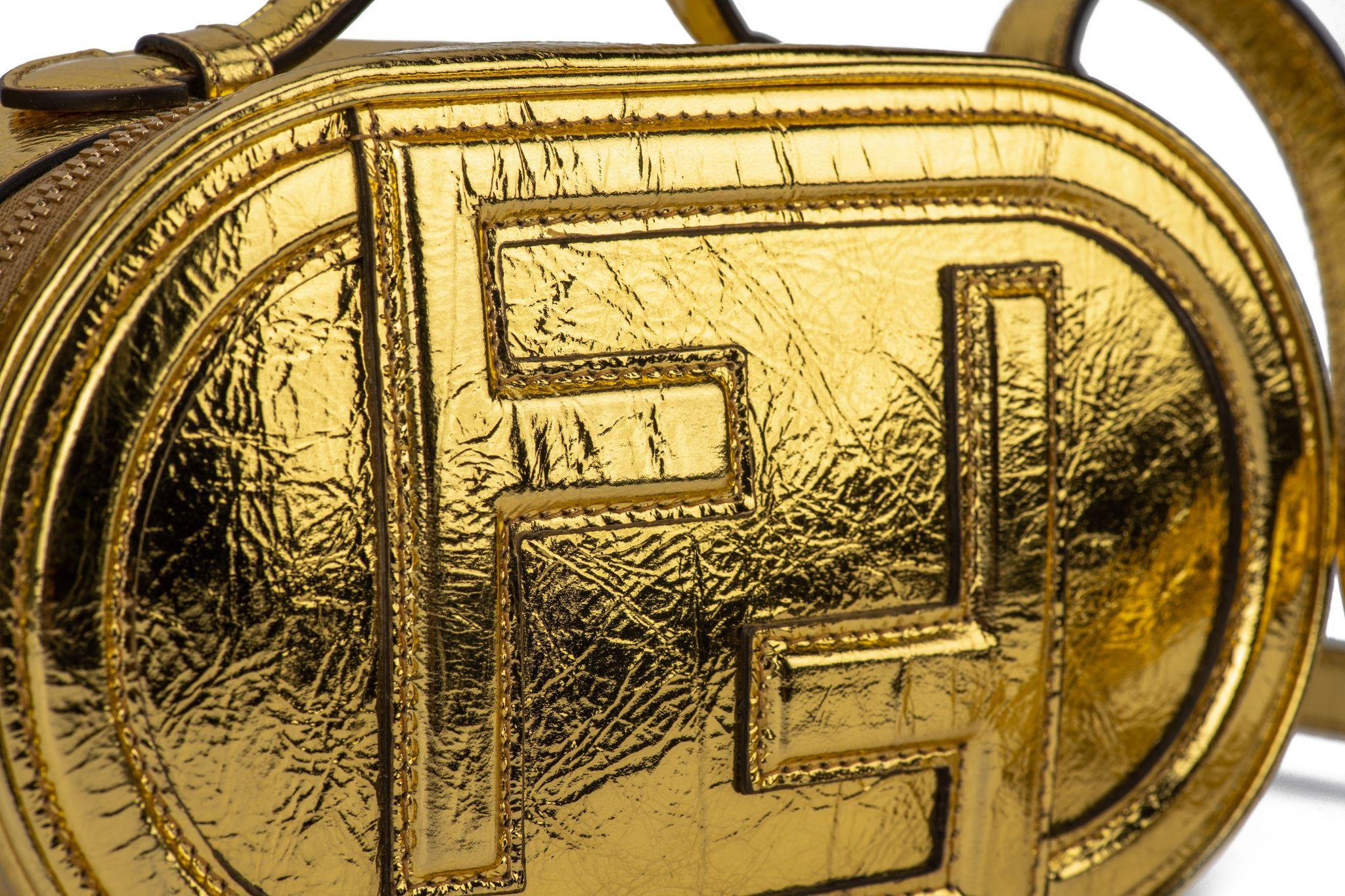 Fendi O’Lock Mini Camera Case New Gold For Sale 8