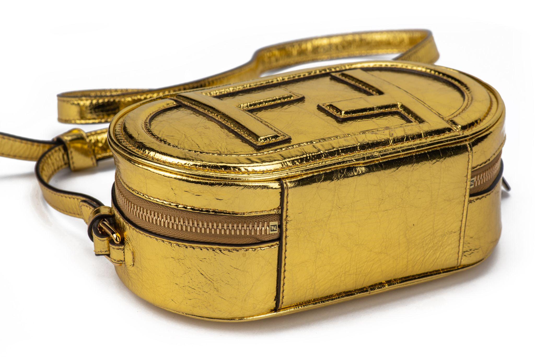 Fendi O’Lock Mini Camera Case New Gold For Sale 11