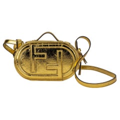 Fendi O'Lock Mini-Kameratasche Neu Gold