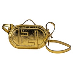 Used Fendi O’Lock Mini Camera Case New Gold