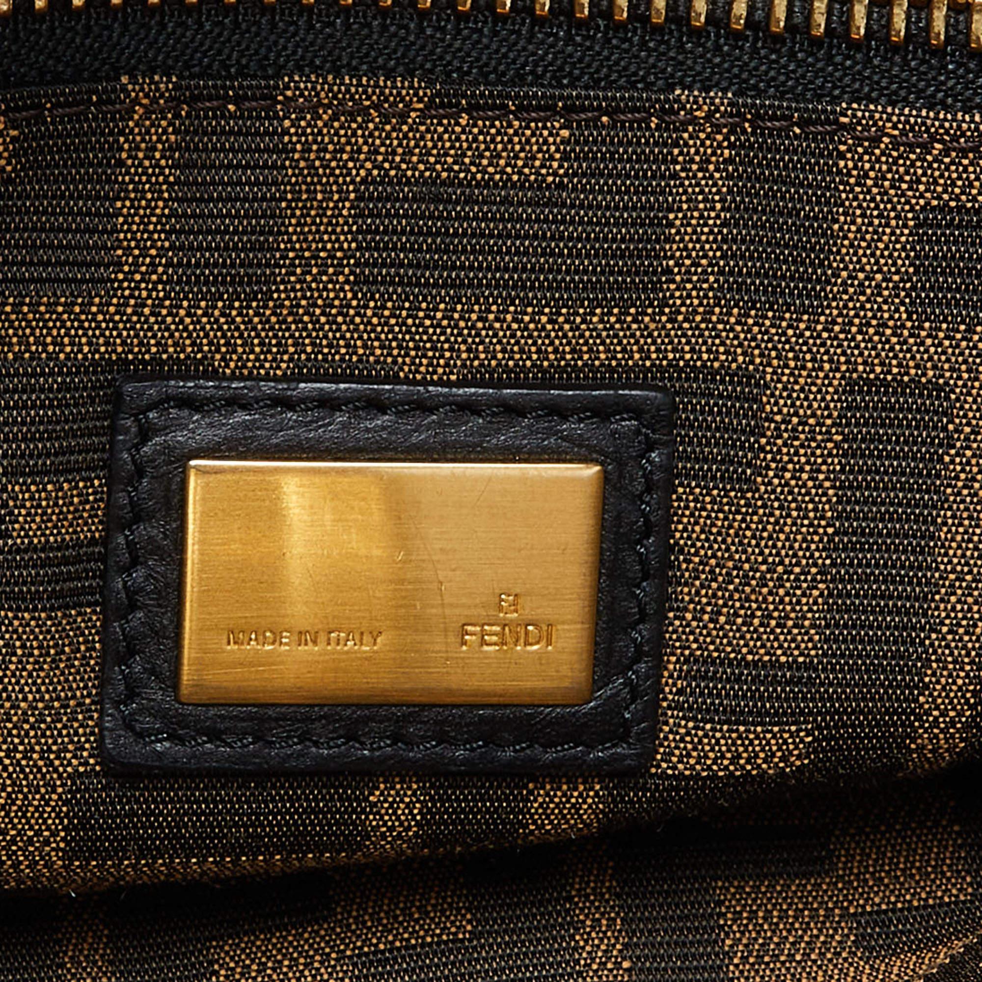 Fendi Ombre Brown Leather Large Peekaboo Top Handle Bag 3