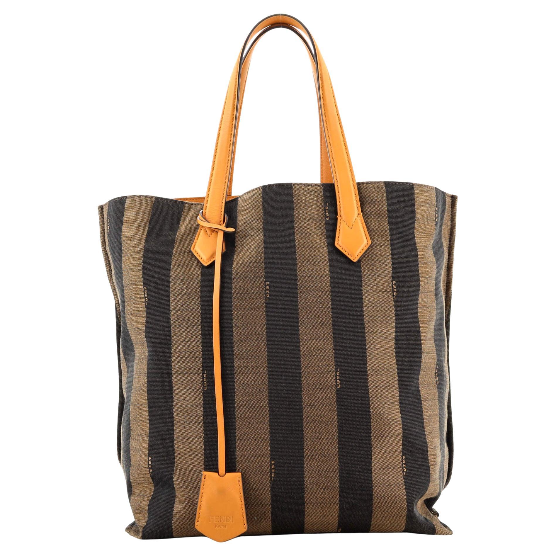 Fendi - Fourre-tout ouvert en toile à paillettes - Haut