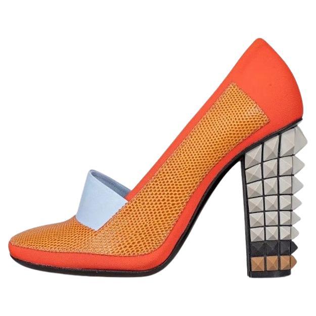 Fendi Orange Heeled Shoes Sz.37.5 im Angebot