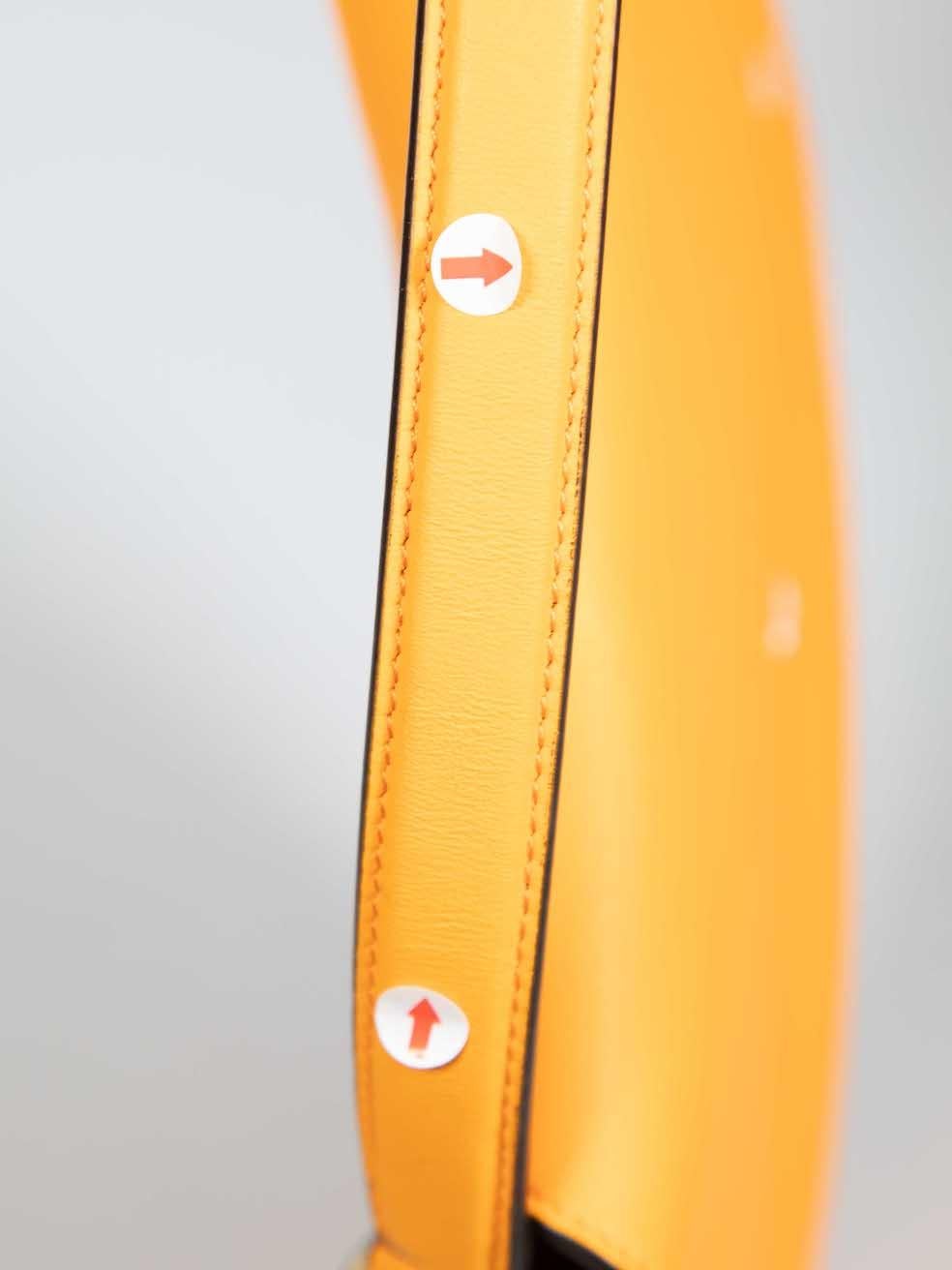 Fendi Orange Leather Croissant Shoulder Bag For Sale 3