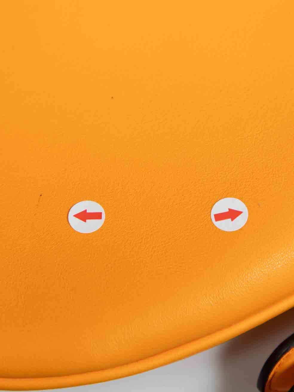 Fendi Orange Leather Croissant Shoulder Bag 4