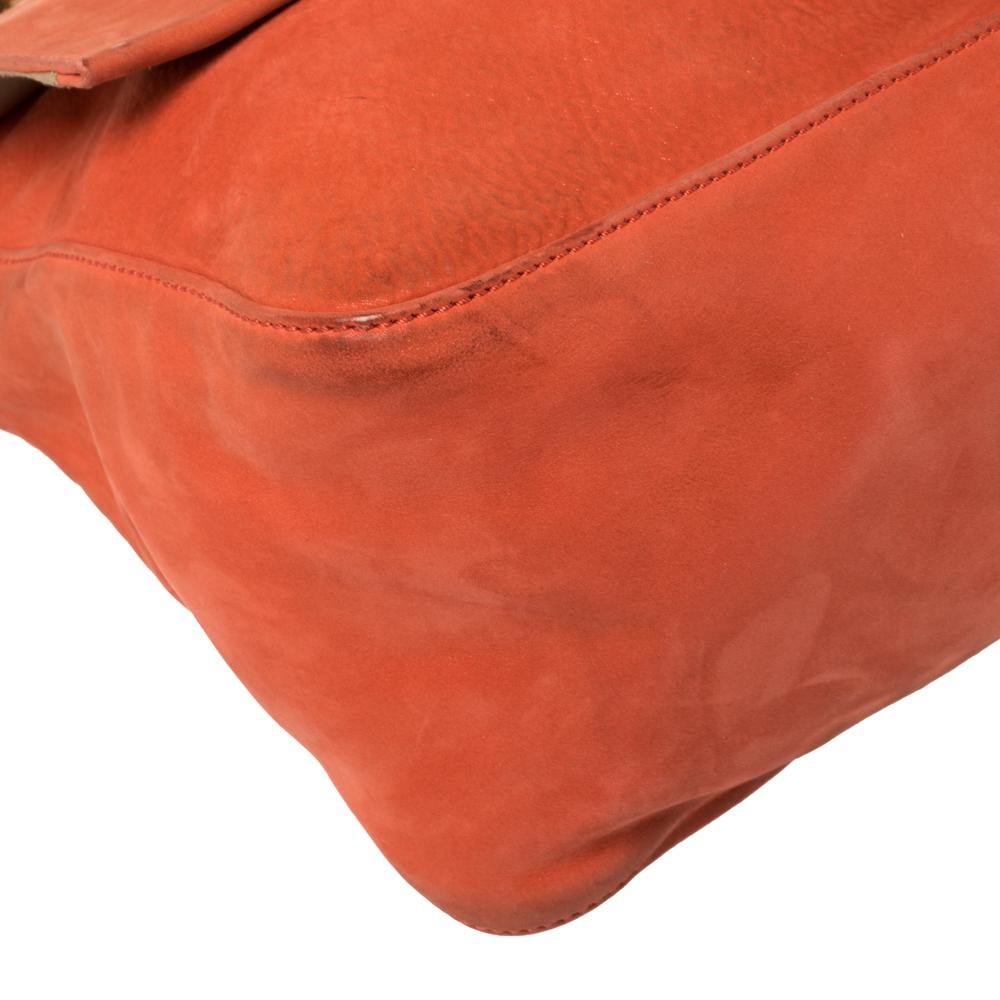 Fendi Orange Leather Mama Forever Shoulder Bag 6