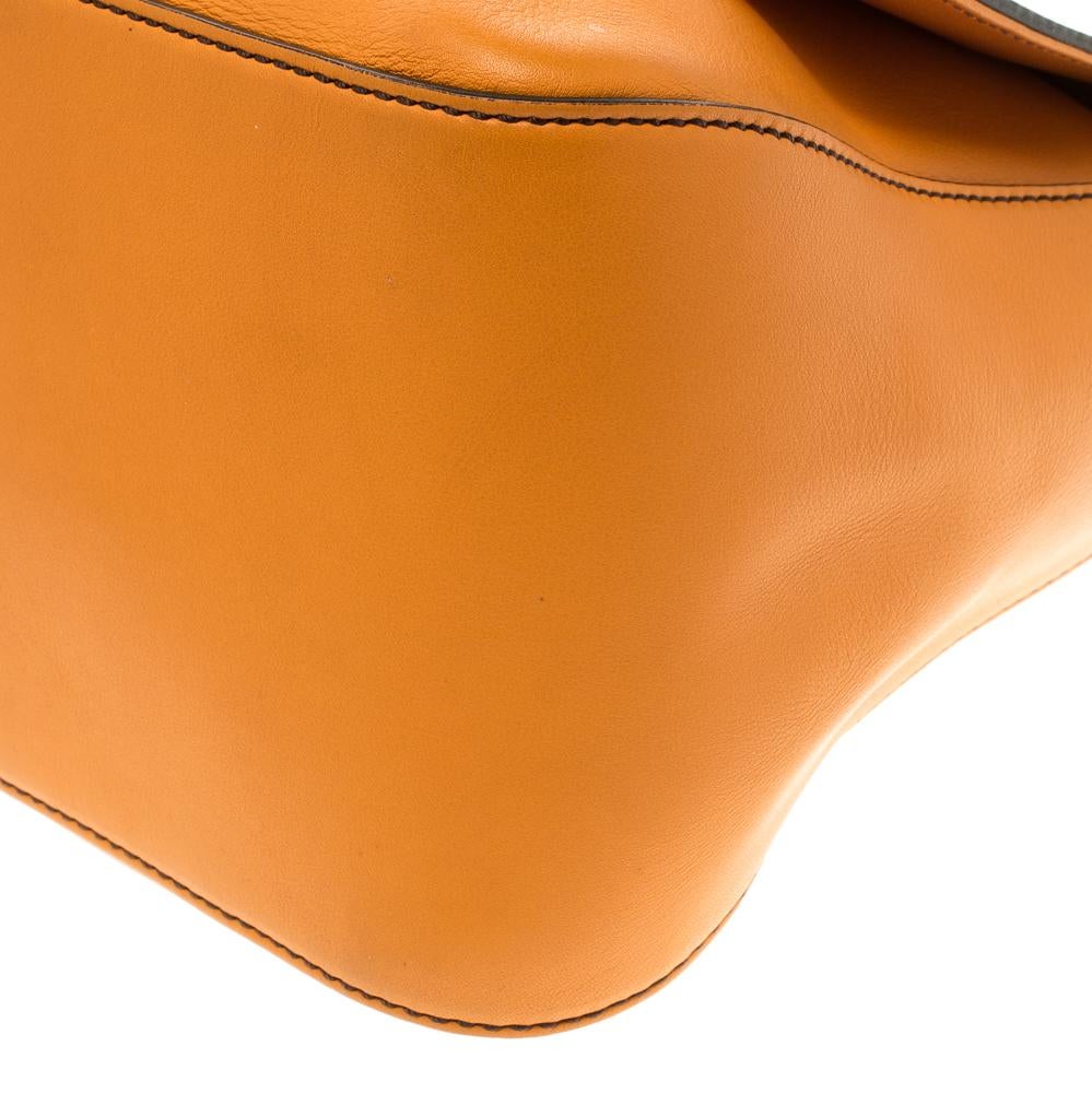 Fendi Orange Leather Mama Forever Shoulder Bag 7
