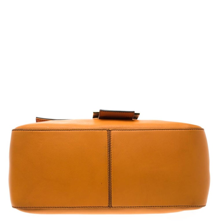 Fendi Orange Leather Mama Forever Shoulder Bag For Sale at 1stDibs