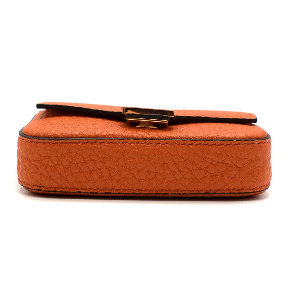 Women's or Men's Fendi Orange Leather Nano Baguette Charm