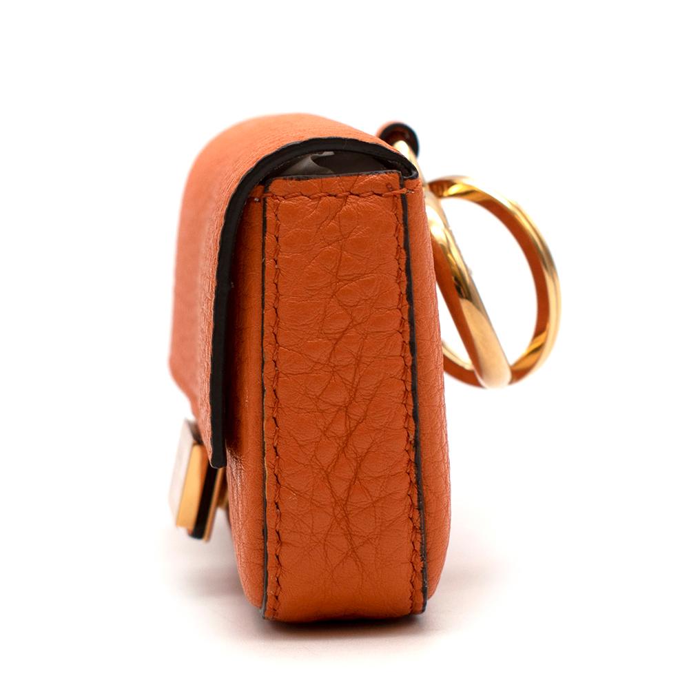 Fendi Orange Leather Nano Baguette Charm 1