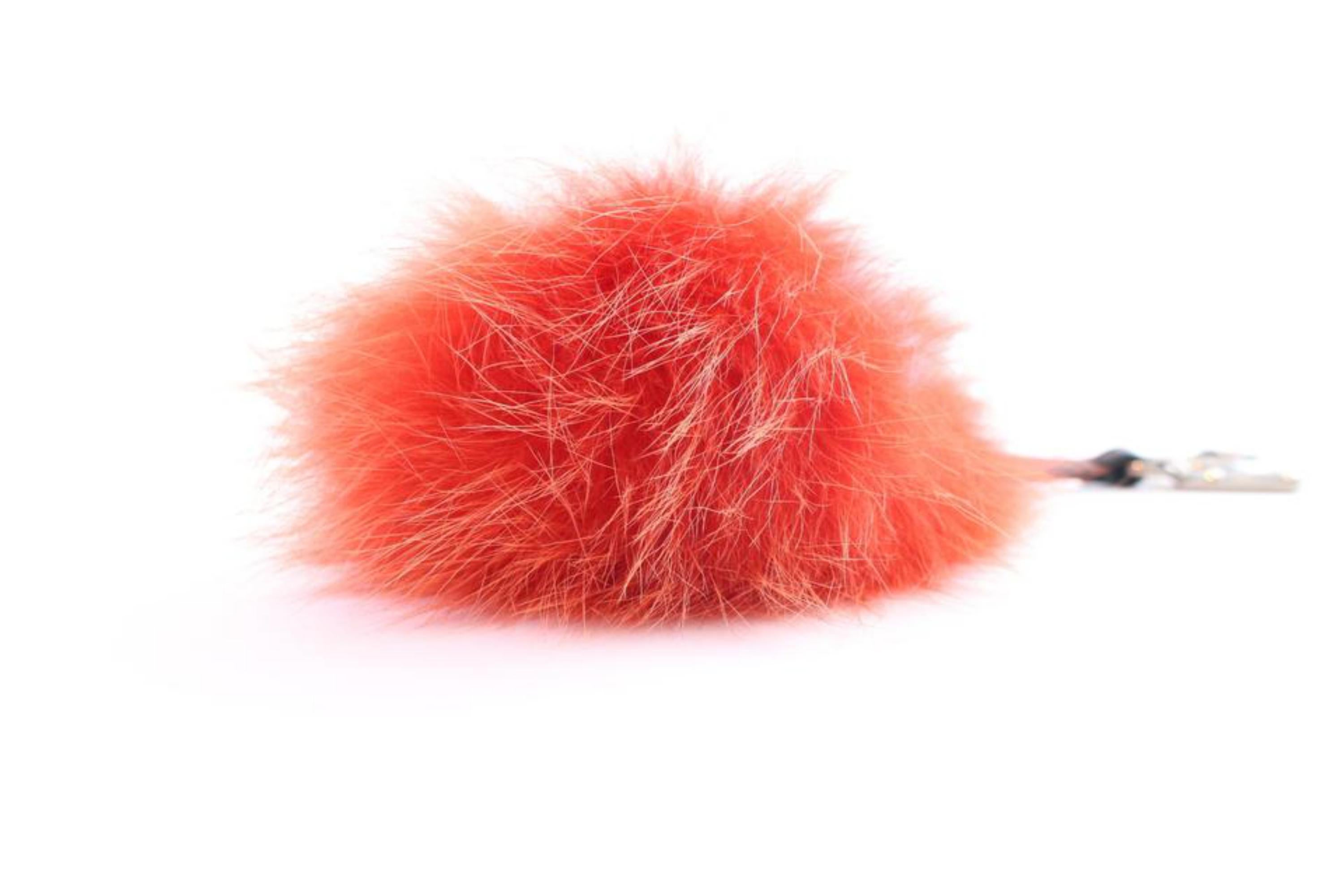 Fendi Orange Monster Bug Eye Fox Fur Ball Keychain and Bag Charm 1fr0423 For Sale 3