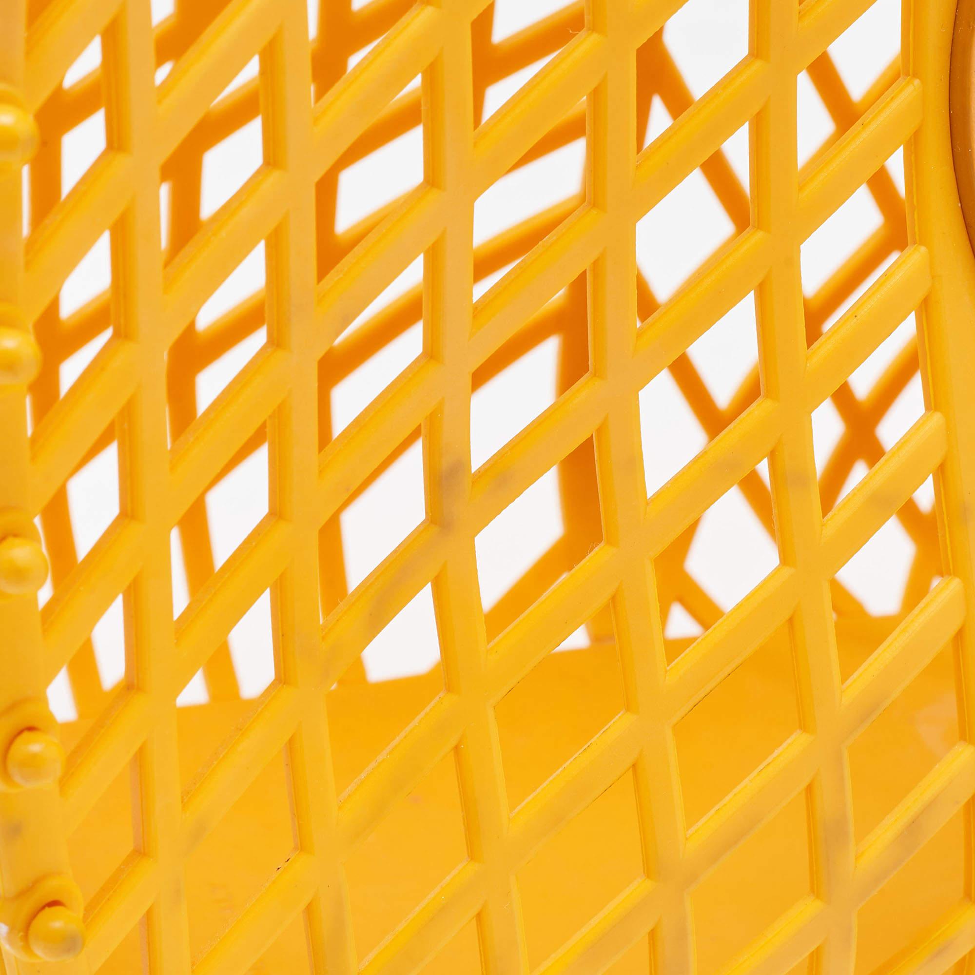 Fendi Orange Plastic Medium Basket Tote 6