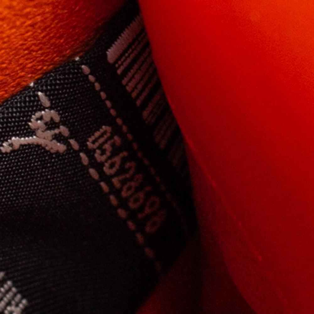 Fendi Orange Zucca PVC and Leather Kan I F Logo Crossbody Bag 5