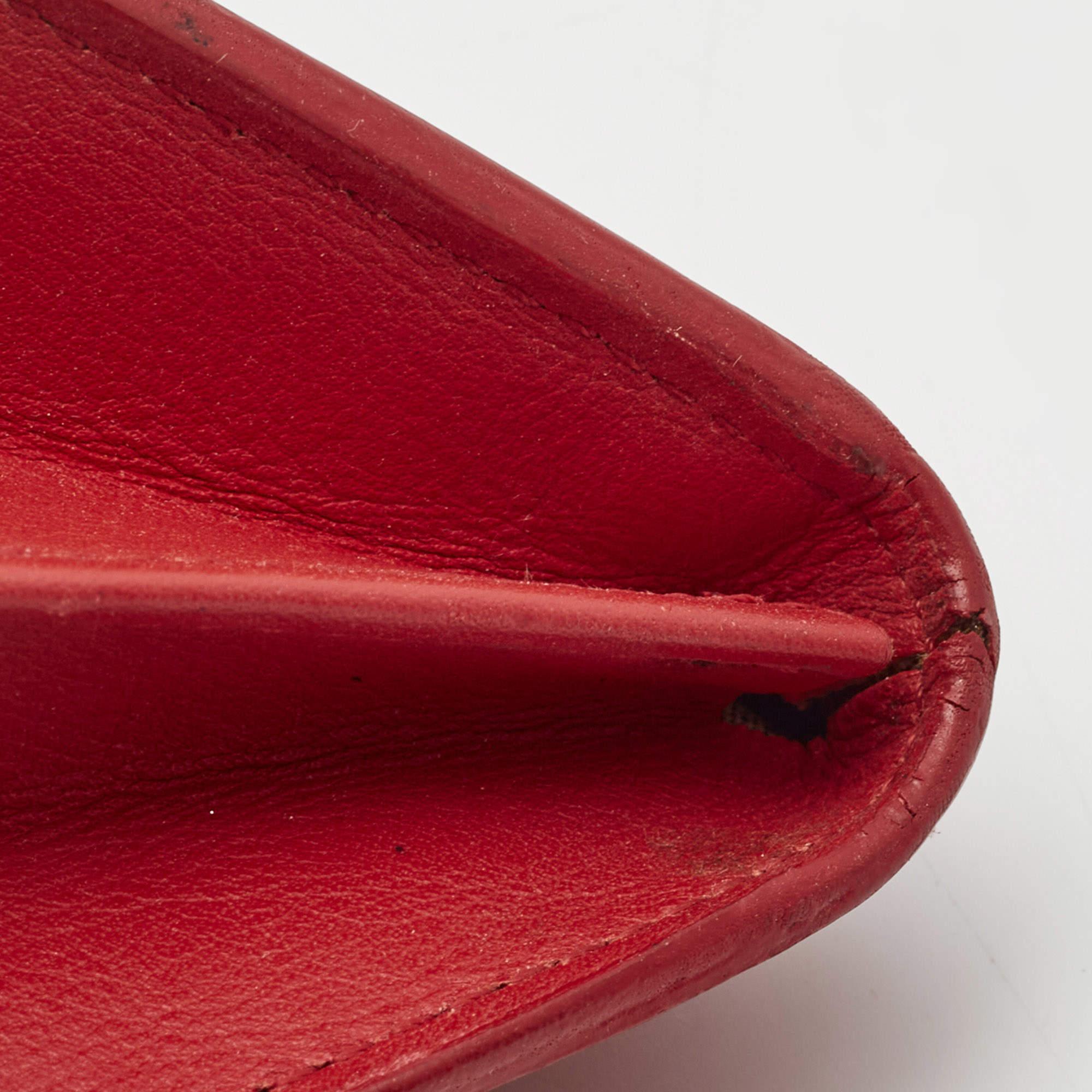 Fendi Orange Zucchino Patent Leather Mia Flap Continental Wallet 9