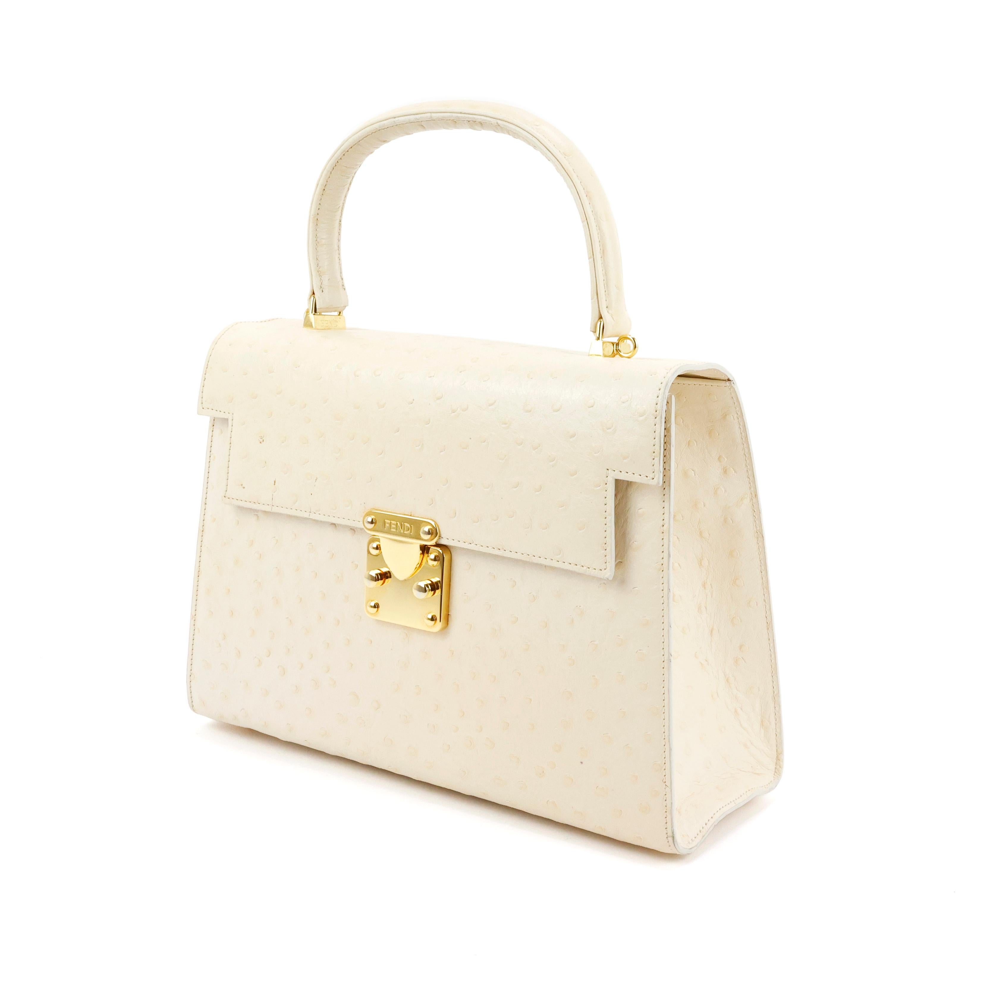 Women's Fendi Ostrich Handbag For Sale