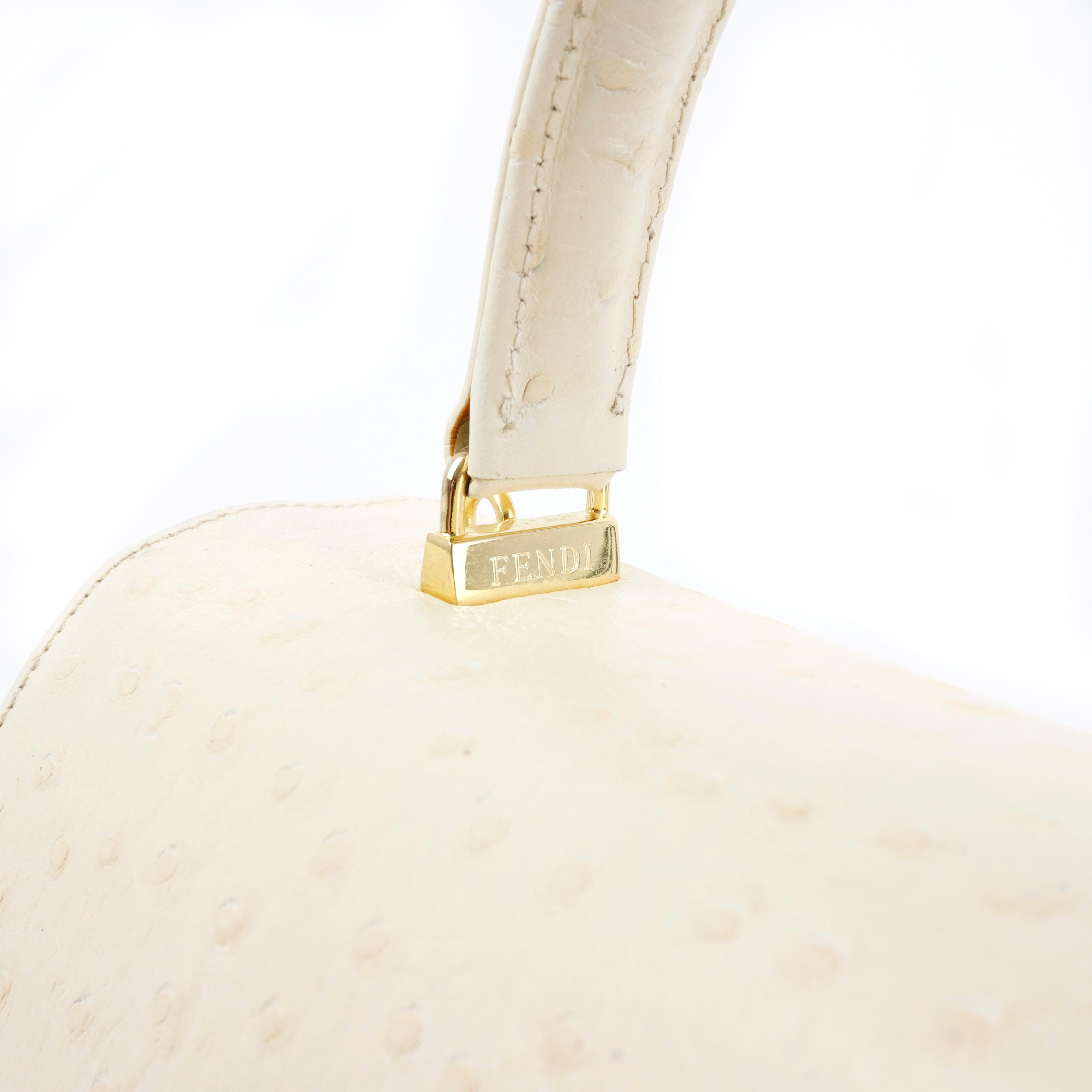 Fendi Ostrich Handbag For Sale 3